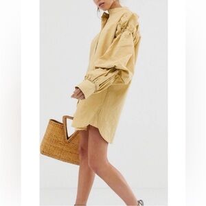 Elegant Tan Mini Dress